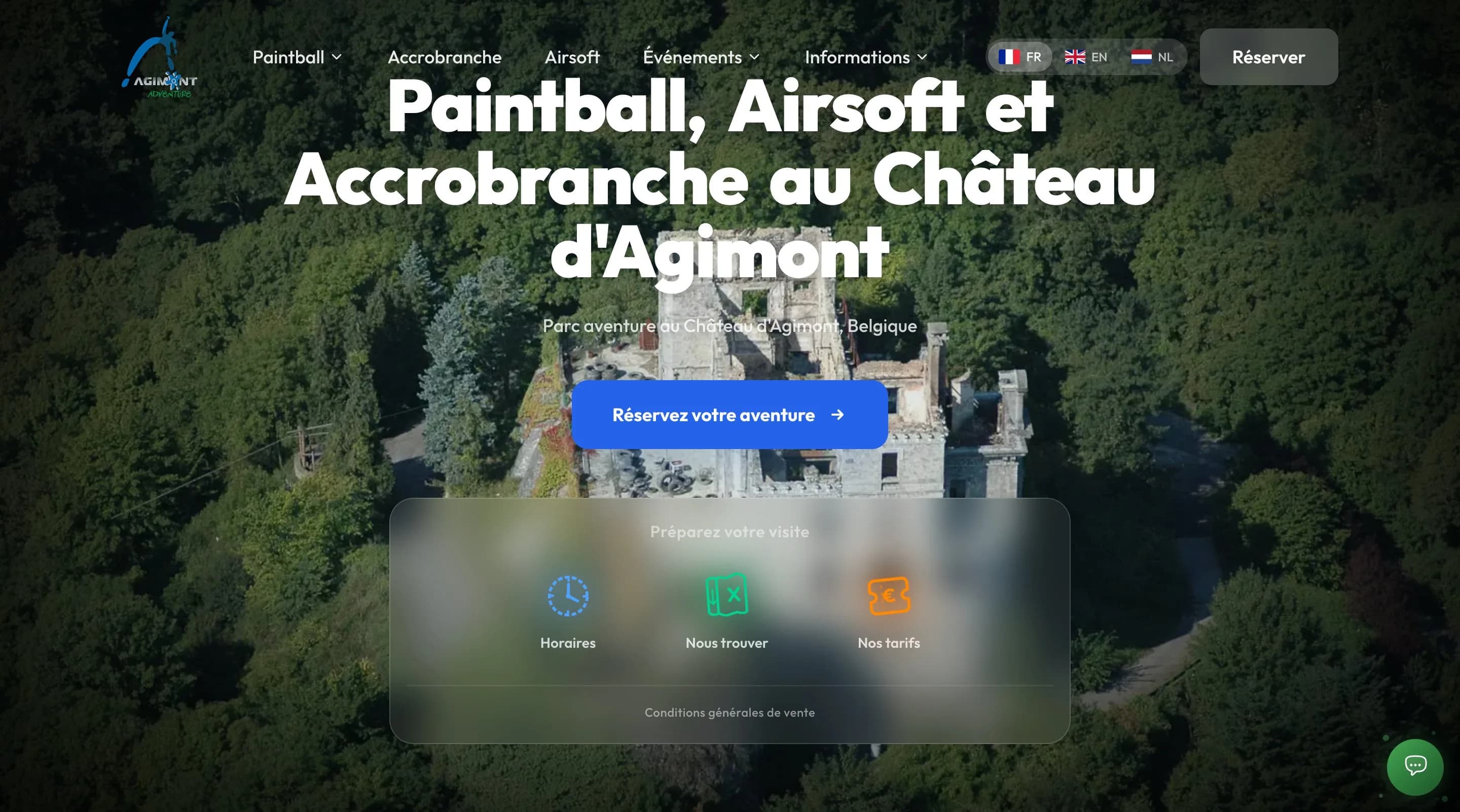 agimont.be · la home et la réservation du parc