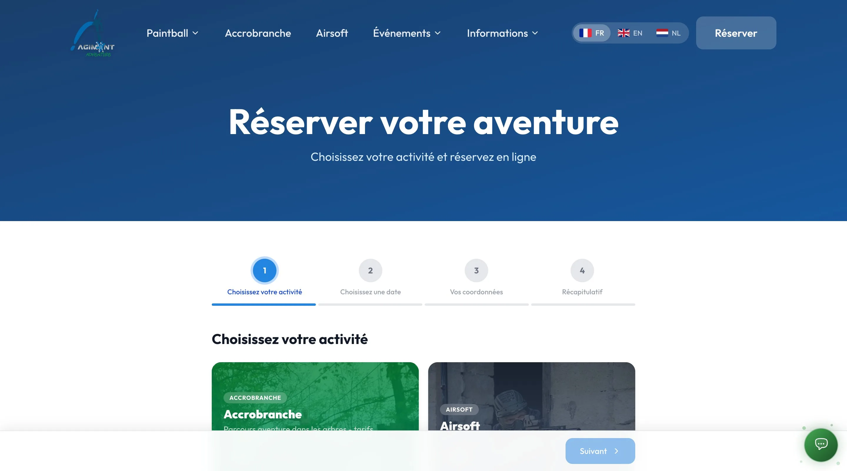 agimont.be · la réservation en ligne du parc