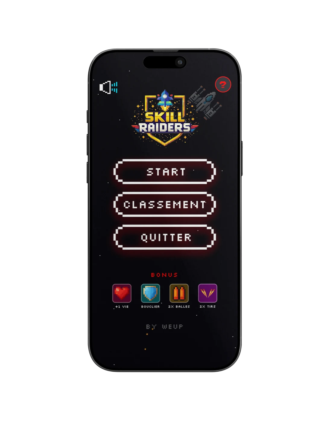Skill Raiders : le mini-jeu d'arcade de weUp+